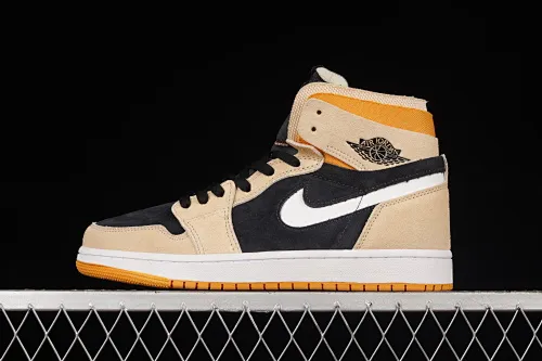 All categories Air Jordan Jordan series basketball shoes Air Jordan 1 High Air Jordan 1 Zoom CMFT AJ1 Joe 1 white, black and yellow color matching CT0978-200